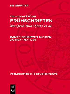 cover image of Schriften aus den Jahren 1754–1759